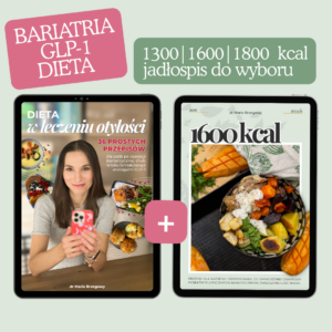 pakiet LECZENIE OTYŁOŚCI: chirurgiczne lub farmakologiczne | przepisy + konkretny jadłospis | 1300, 1600 lub 1800 kcal do wyboru | chirurgia bariatryczna | GLP-1
